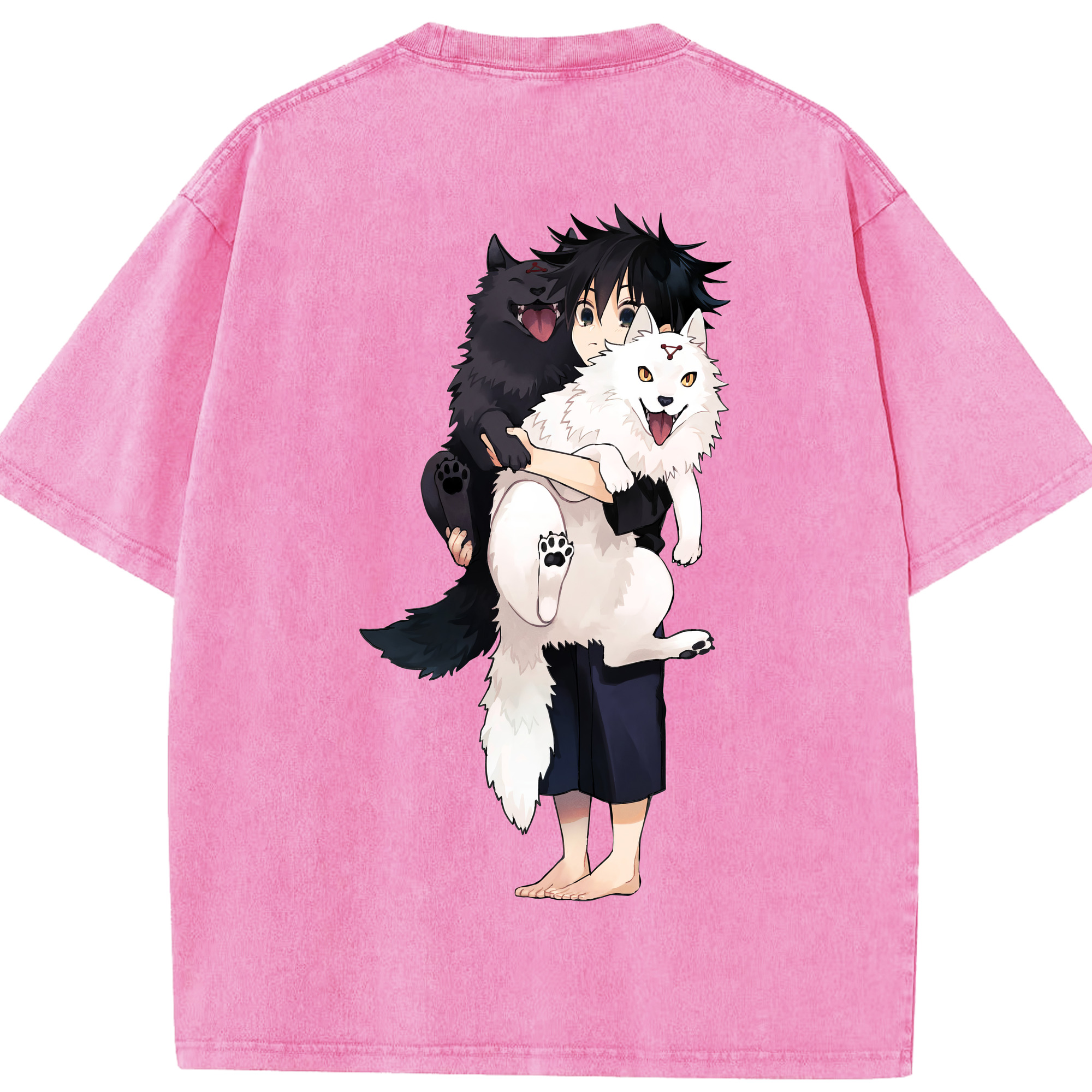 （画像用） 呪術廻戦 Jujutsu Kaisen 綿100% ヴィンテージ風 半袖Tシャツ（背面プリント）
